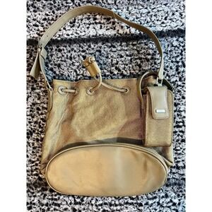 Croft & Borrow Hobo Gold Pouch Purse‎